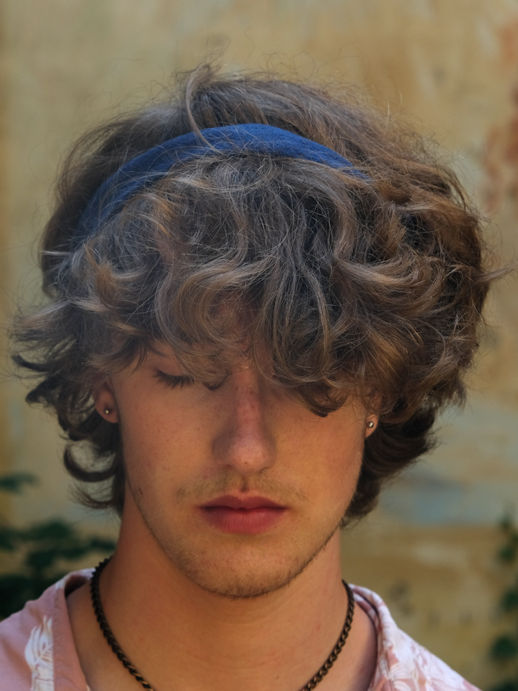 Gazé haarband, stoffig lila