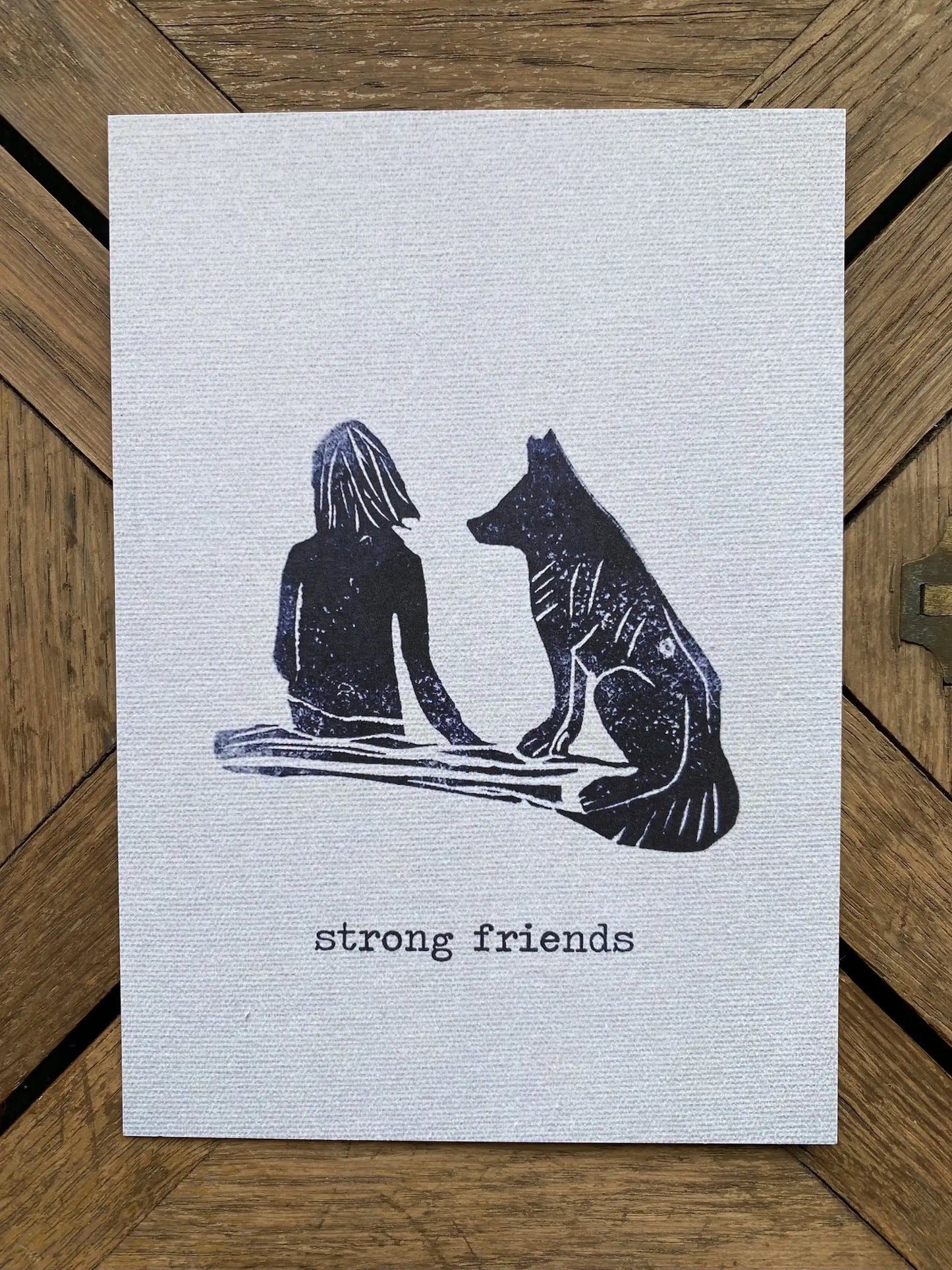 Postkarte, Stempel «Strong Friends»