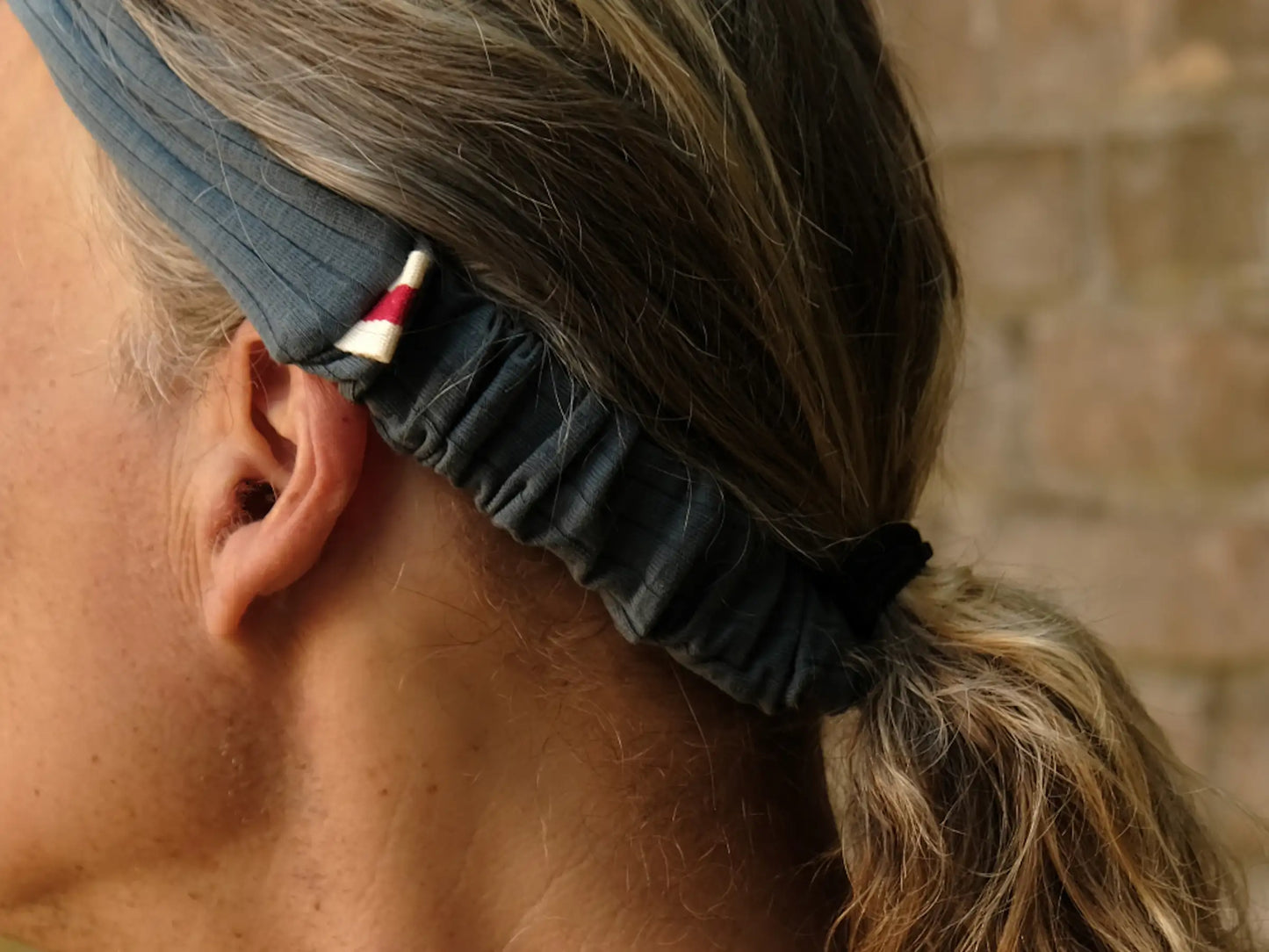 Schmales Haarband aus Rib-Jersey, Blau