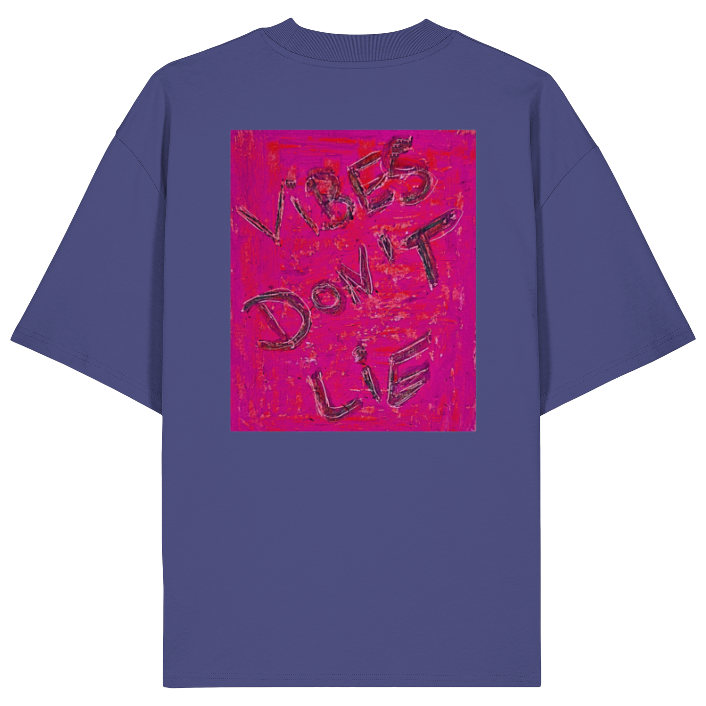 Oversized T-Shirt «Vibes don't lie» aus Bio-Baumwolle