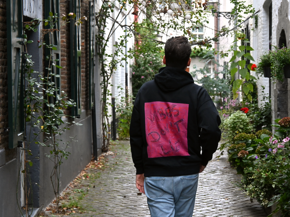 Organic Oversize Hoodie - vibes don't lie