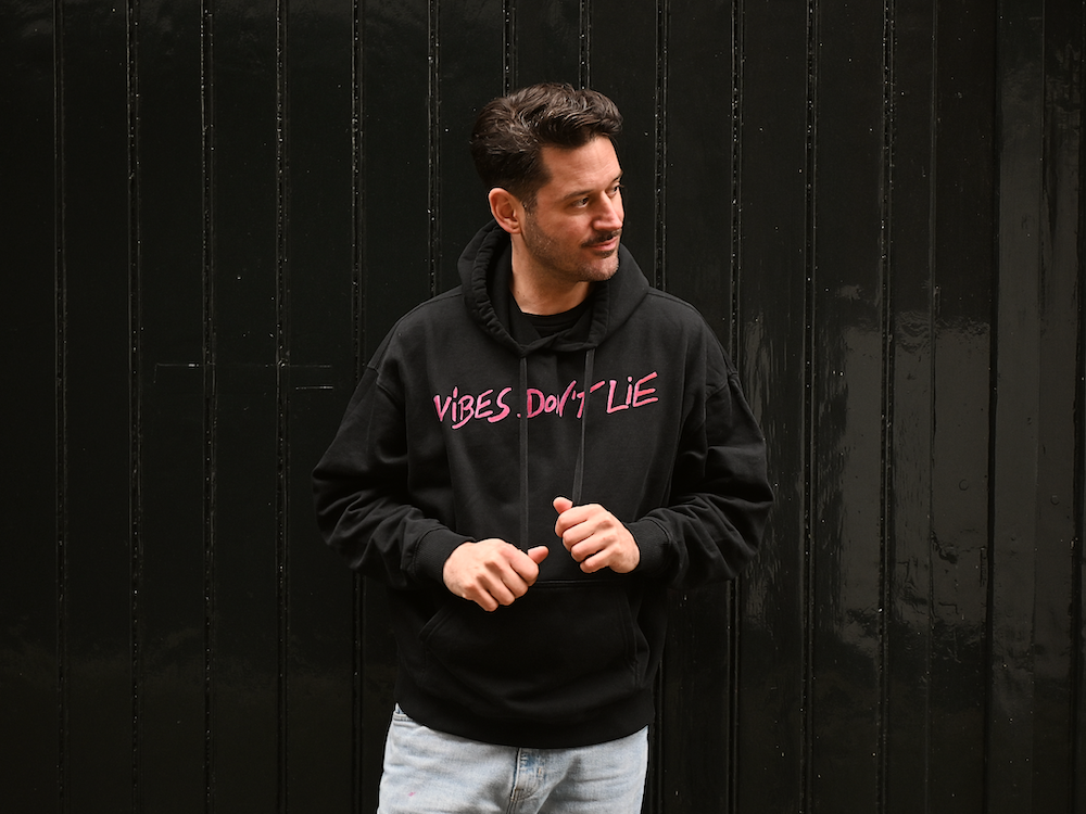 Organic Oversize Hoodie - vibes don't lie