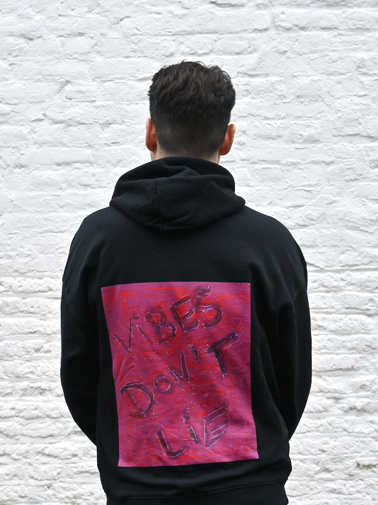 Organic Oversize Hoodie - vibes don't lie