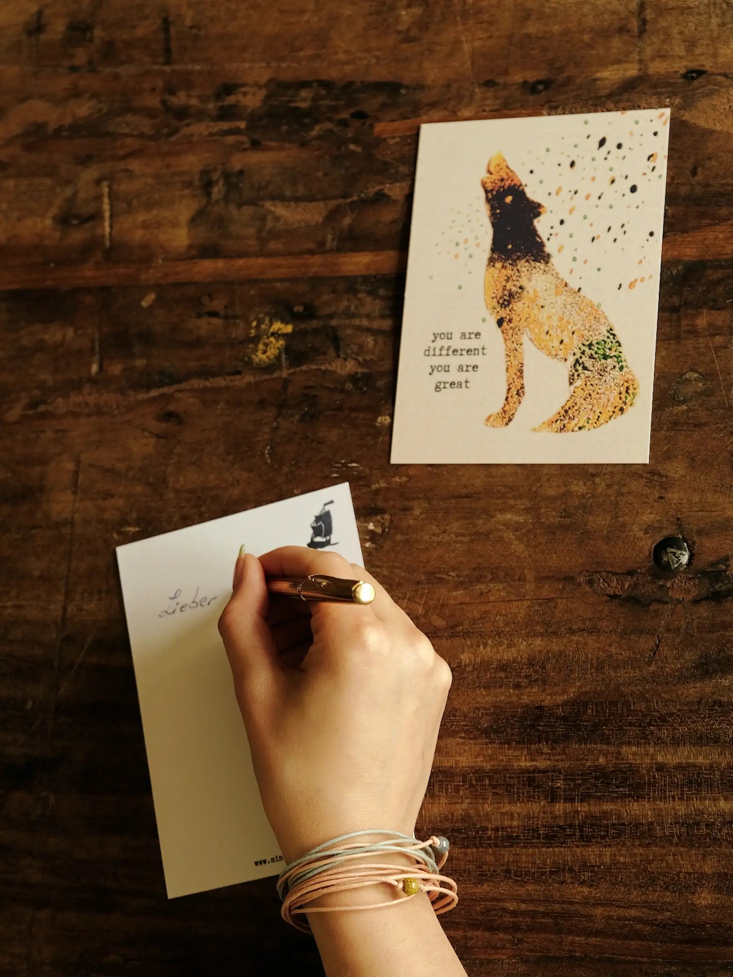 Postkarte, Stempel «Wolf»
