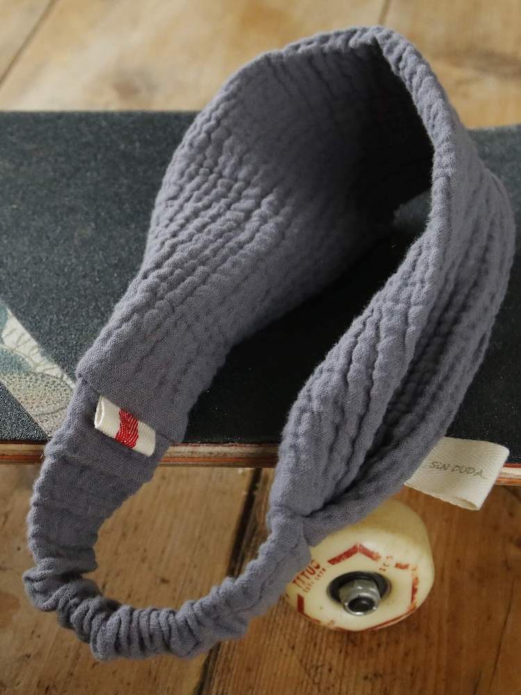 Musselin-Haarband, Grau