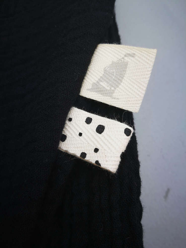 Kopftuch aus Bio-Musselin, Schwarz