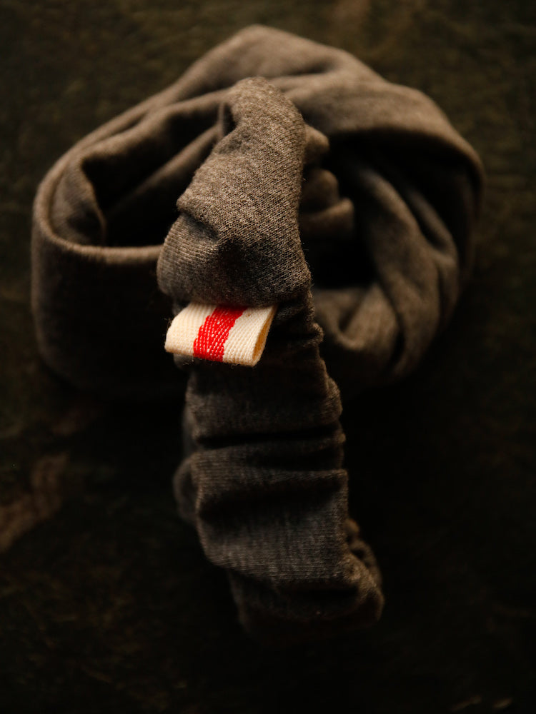 Schmales Haarband aus Leichtem Sweat, Grau Meliert