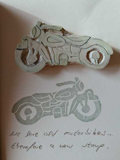 Postkarte, Stempel «Motorrad»