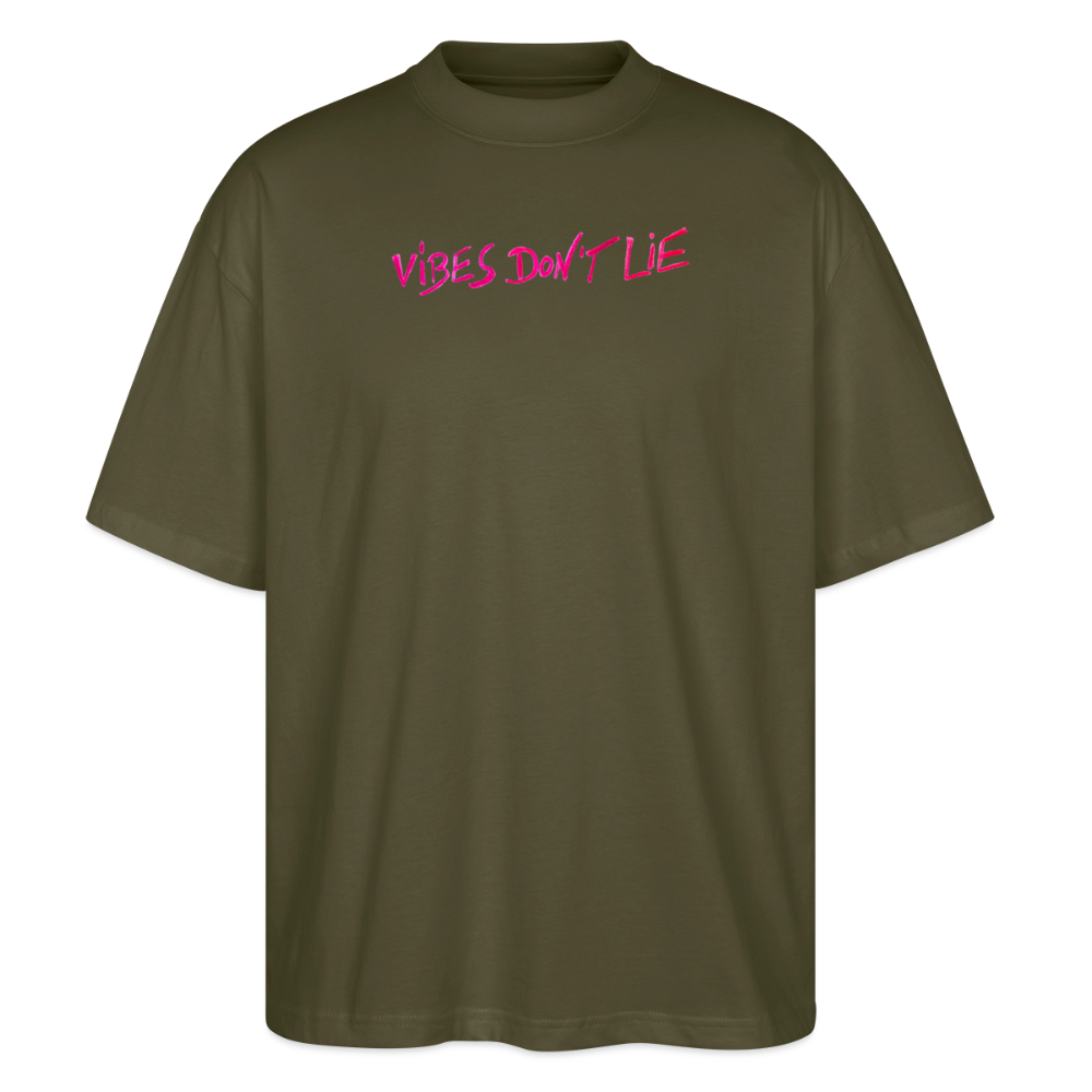 Oversized Unisex Bio T-Shirt Vibes don't lie - khaki