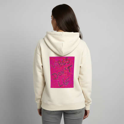 vibes dont lie  oversized Hoodie - soft Ecru