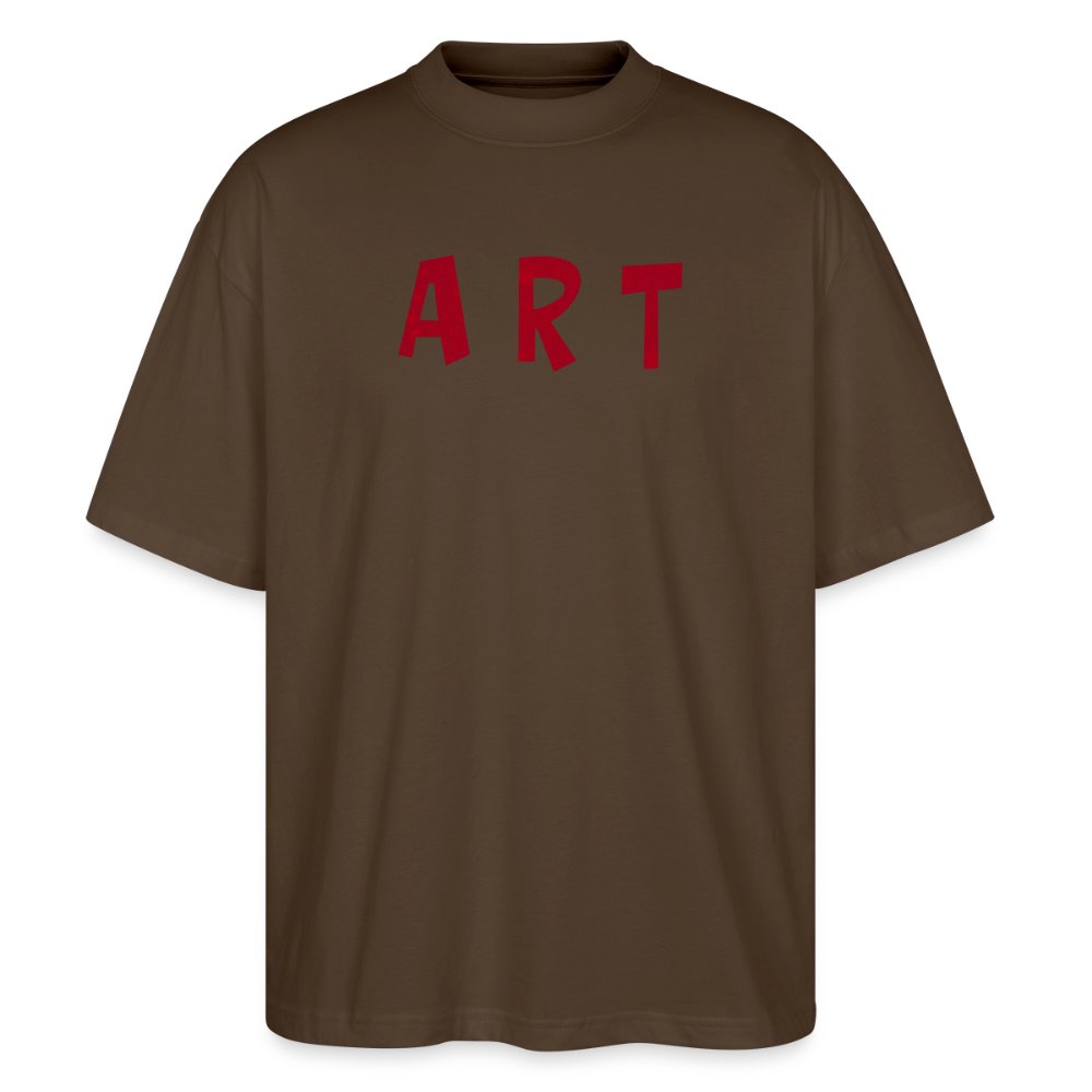 Oversized Unisex Bio T-Shirt Art - mocha
