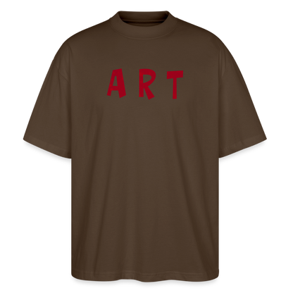 Oversized Unisex Bio T-Shirt Art - mocha