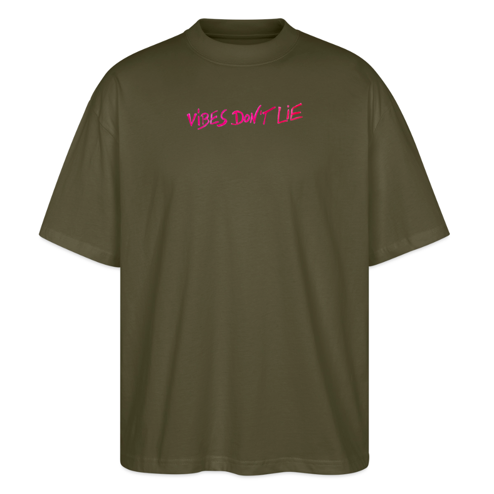 Oversized Unisex Bio T-Shirt Vibes don't lie - khaki