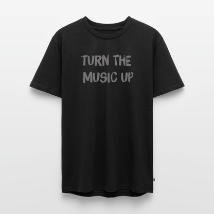 T-Shirt "turn the music up" - black