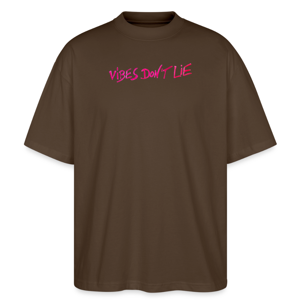 Oversized Unisex Bio T-Shirt Vibes don't lie - mocha