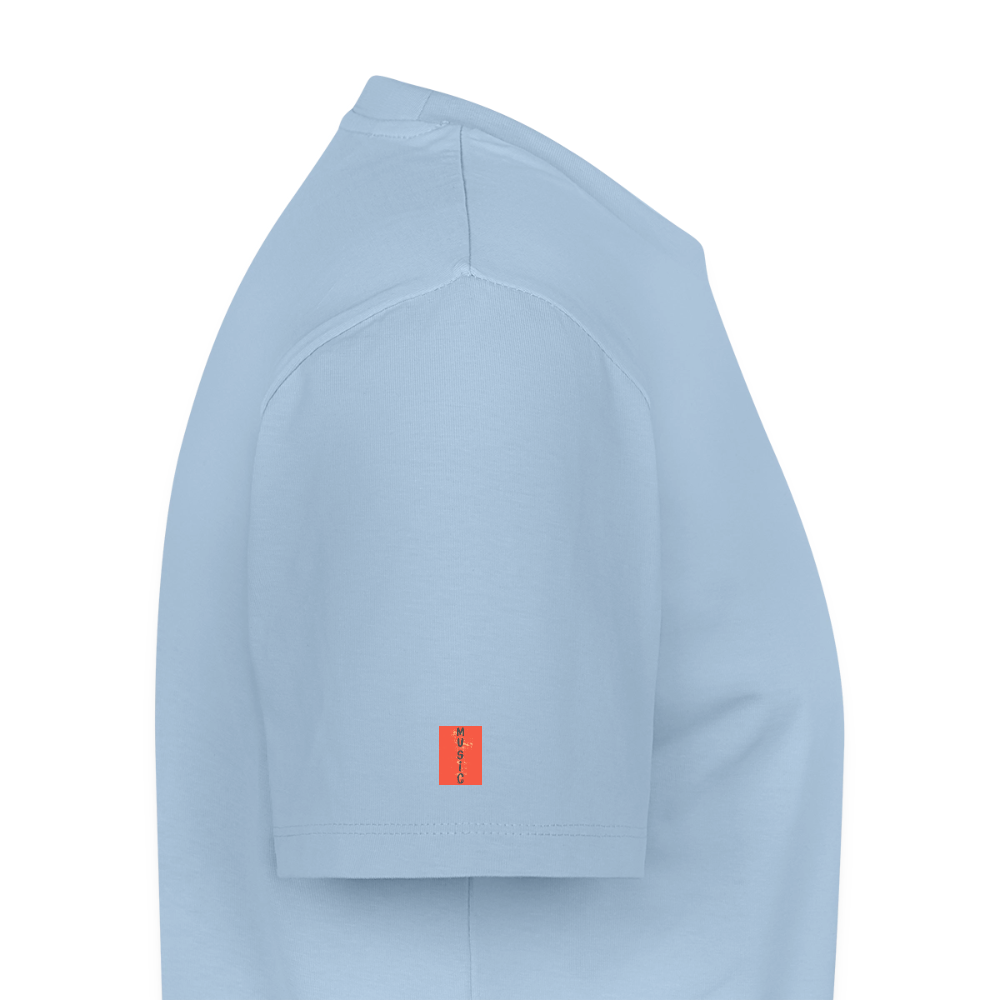 T-Shirt "turn the music up" - light blue