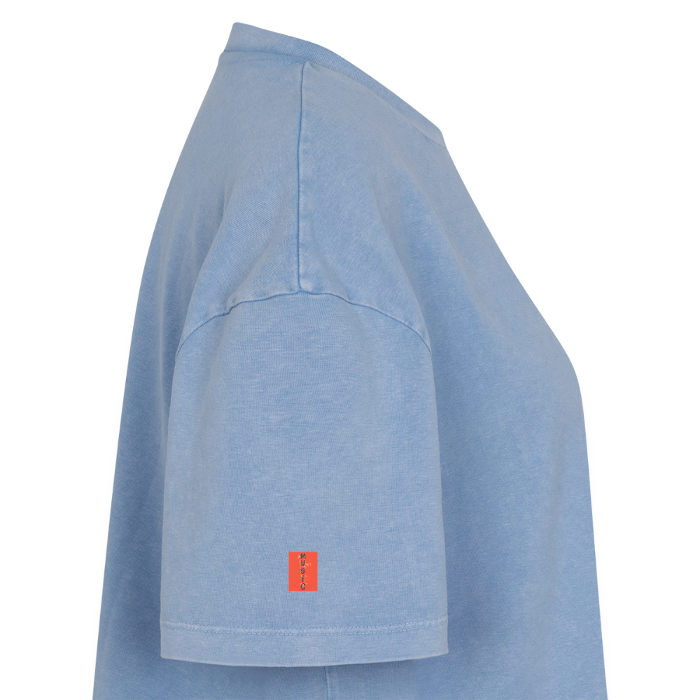 T-Shirt Music Acid Washed - acid washed blue