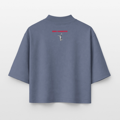 hug donkeys boxy shirt - blue grey 