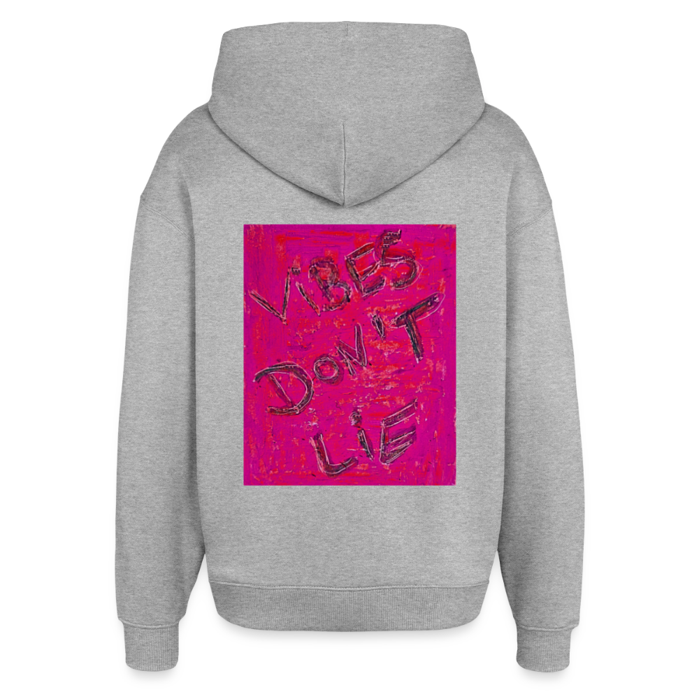 vibes dont lie  oversized Hoodie - heather grey