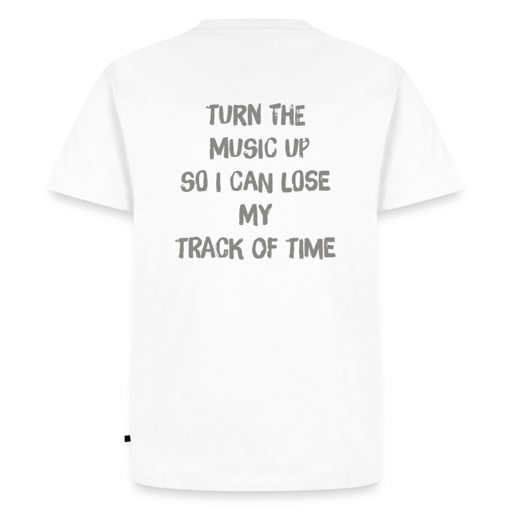 T-Shirt "turn the music up" - white