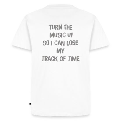 T-Shirt "turn the music up" - white
