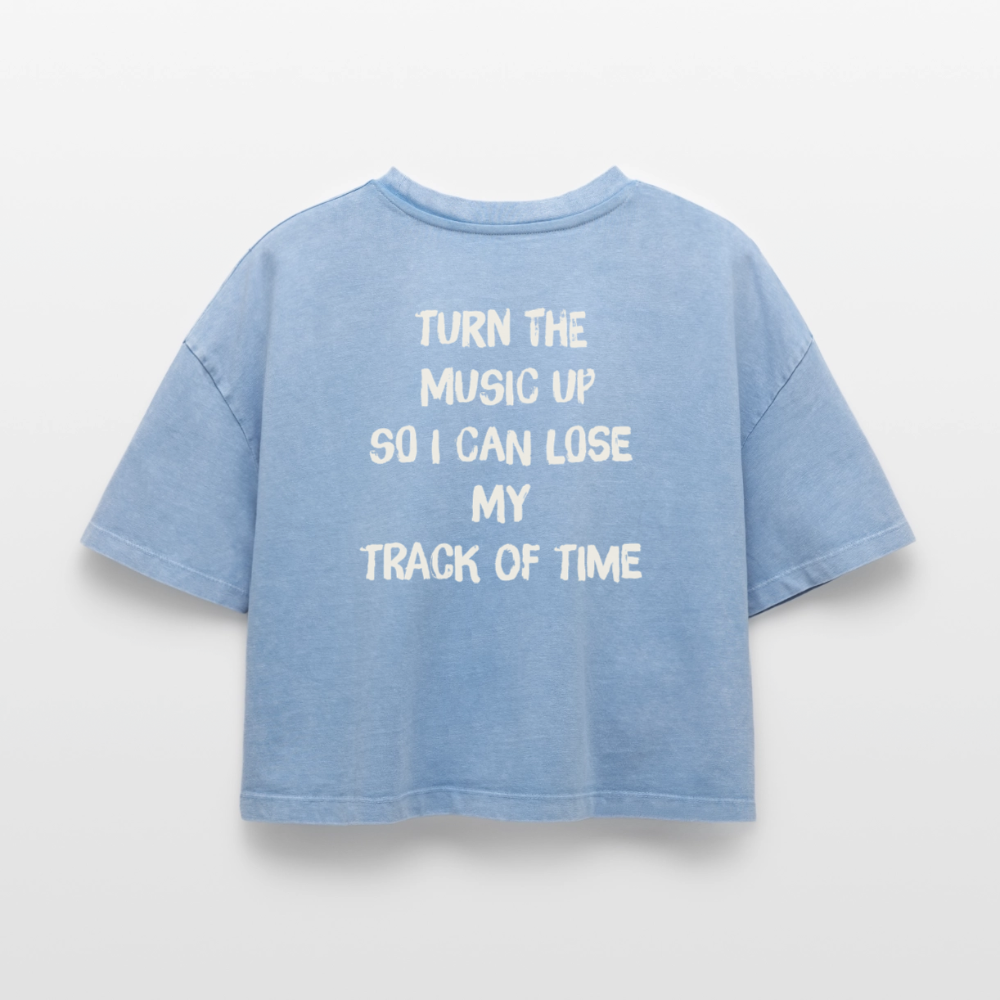 T-Shirt Music Acid Washed - acid washed blue