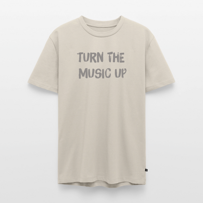 T-Shirt "turn the music up" - beige