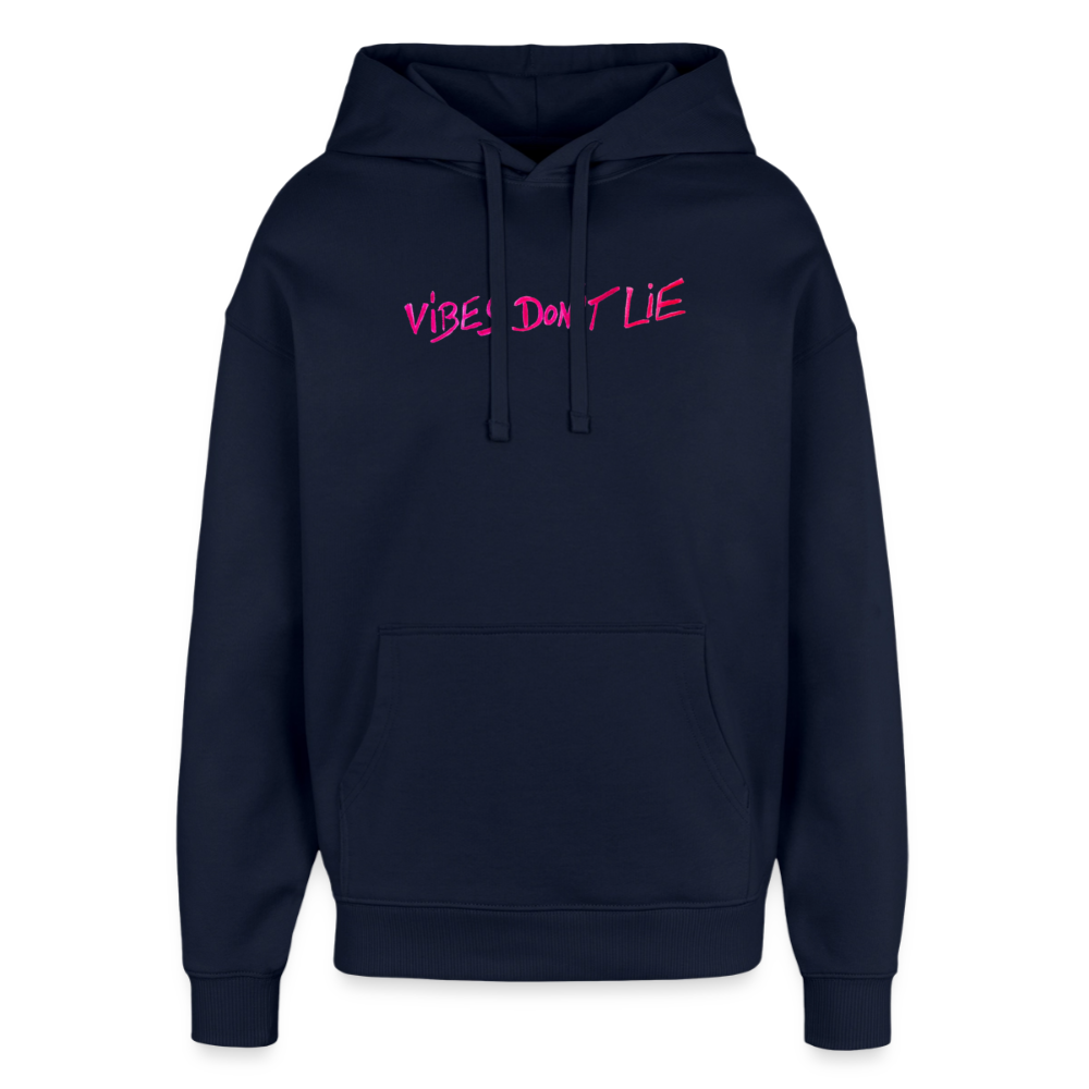 vibes dont lie  oversized Hoodie - navy
