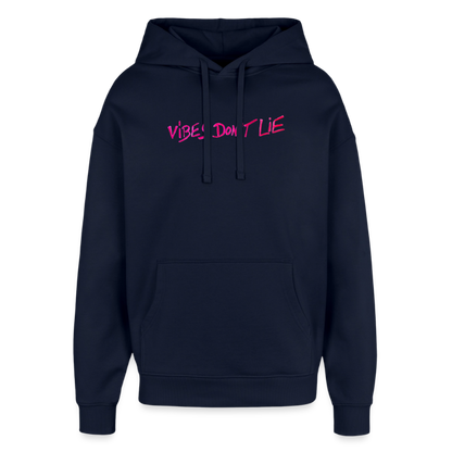 vibes dont lie  oversized Hoodie - navy