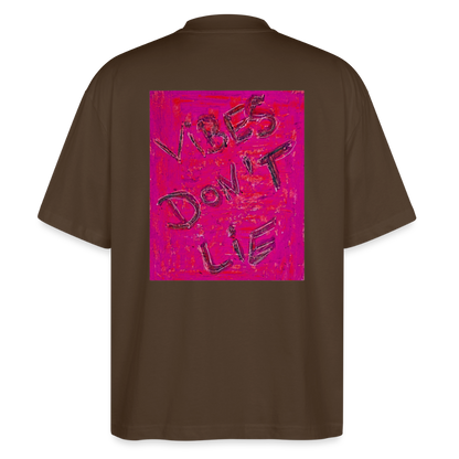 Oversized Unisex Bio T-Shirt Vibes don't lie - mocha