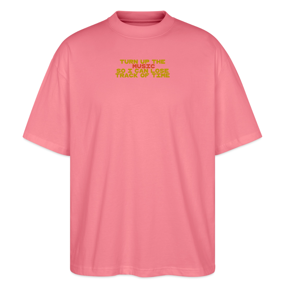 Oversized T-Shirt "turn up the music" aus Bio Baumwolle - pink joy 