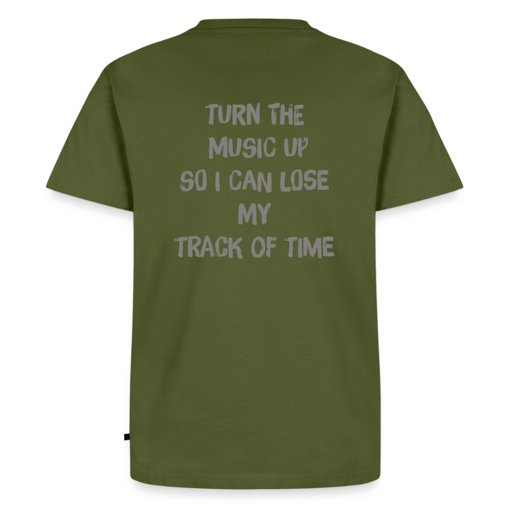 T-Shirt "turn the music up" - khaki