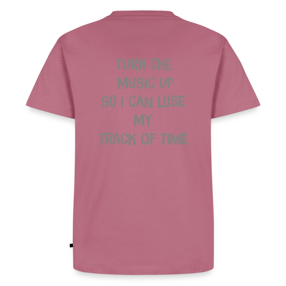 T-Shirt "turn the music up" - mauve