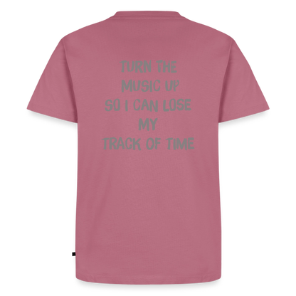 T-Shirt "turn the music up" - mauve