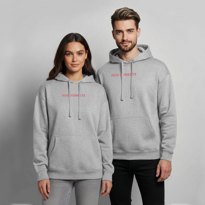 Oversized Hoodie, hug donkeys aus Bio Baumwolle - heather grey