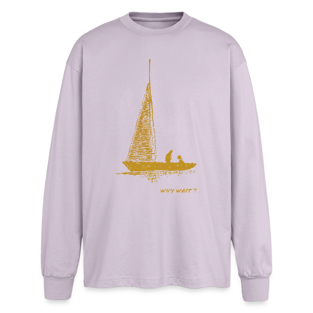 longsleeve "why wait" - dusty purple
