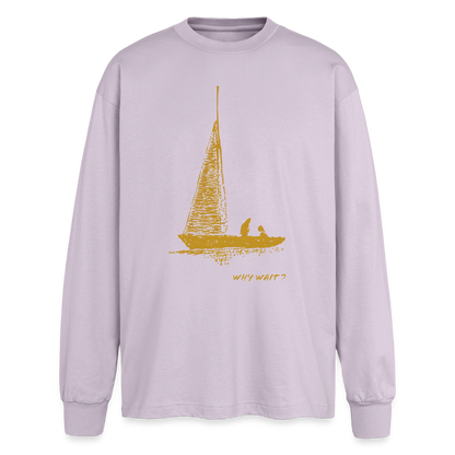 longsleeve "why wait" - dusty purple