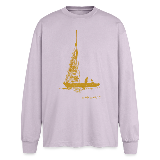 longsleeve "why wait" - dusty purple