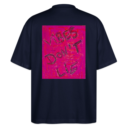Oversized Unisex Bio T-Shirt Vibes don't lie - navy