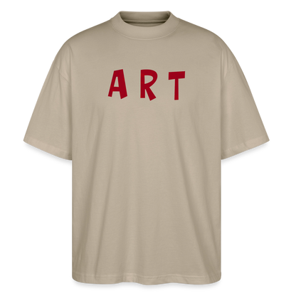 Oversized Unisex Bio T-Shirt Art - stone