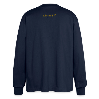 longsleeve "why wait" - navy