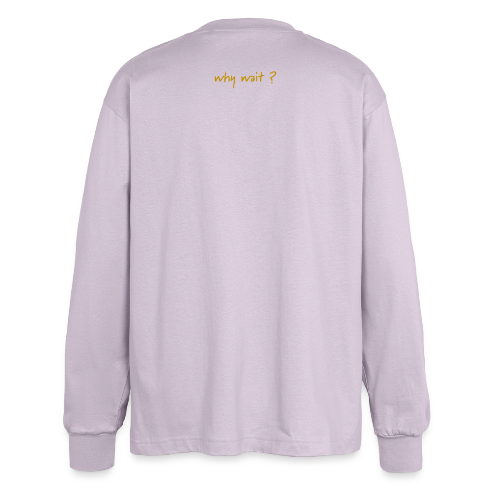 longsleeve "why wait" - dusty purple