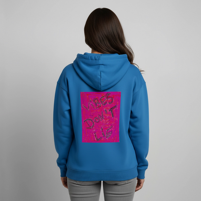 vibes dont lie  oversized Hoodie - mindful blue