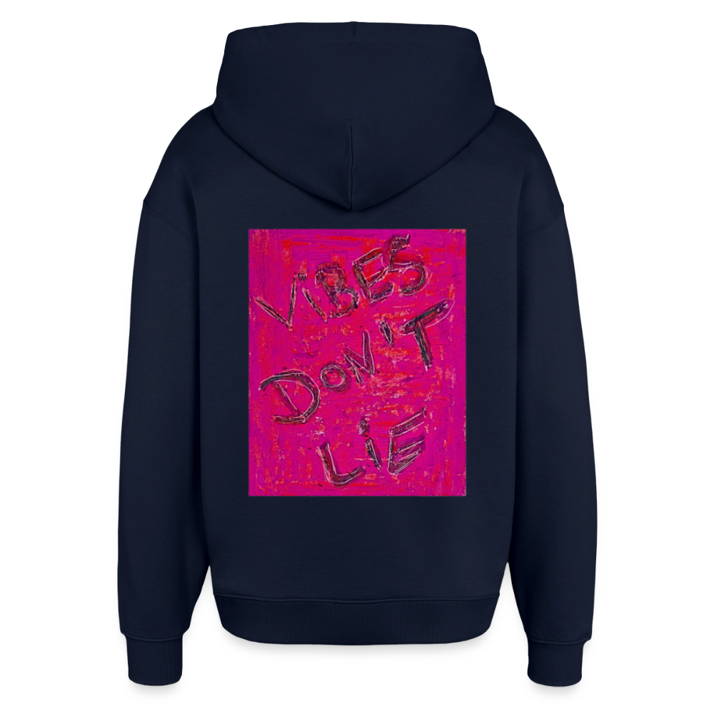 vibes dont lie  oversized Hoodie - navy