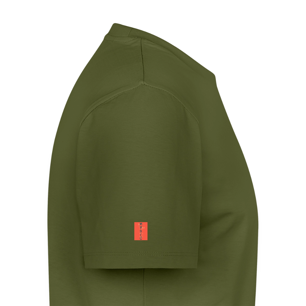 T-Shirt "turn the music up" - khaki