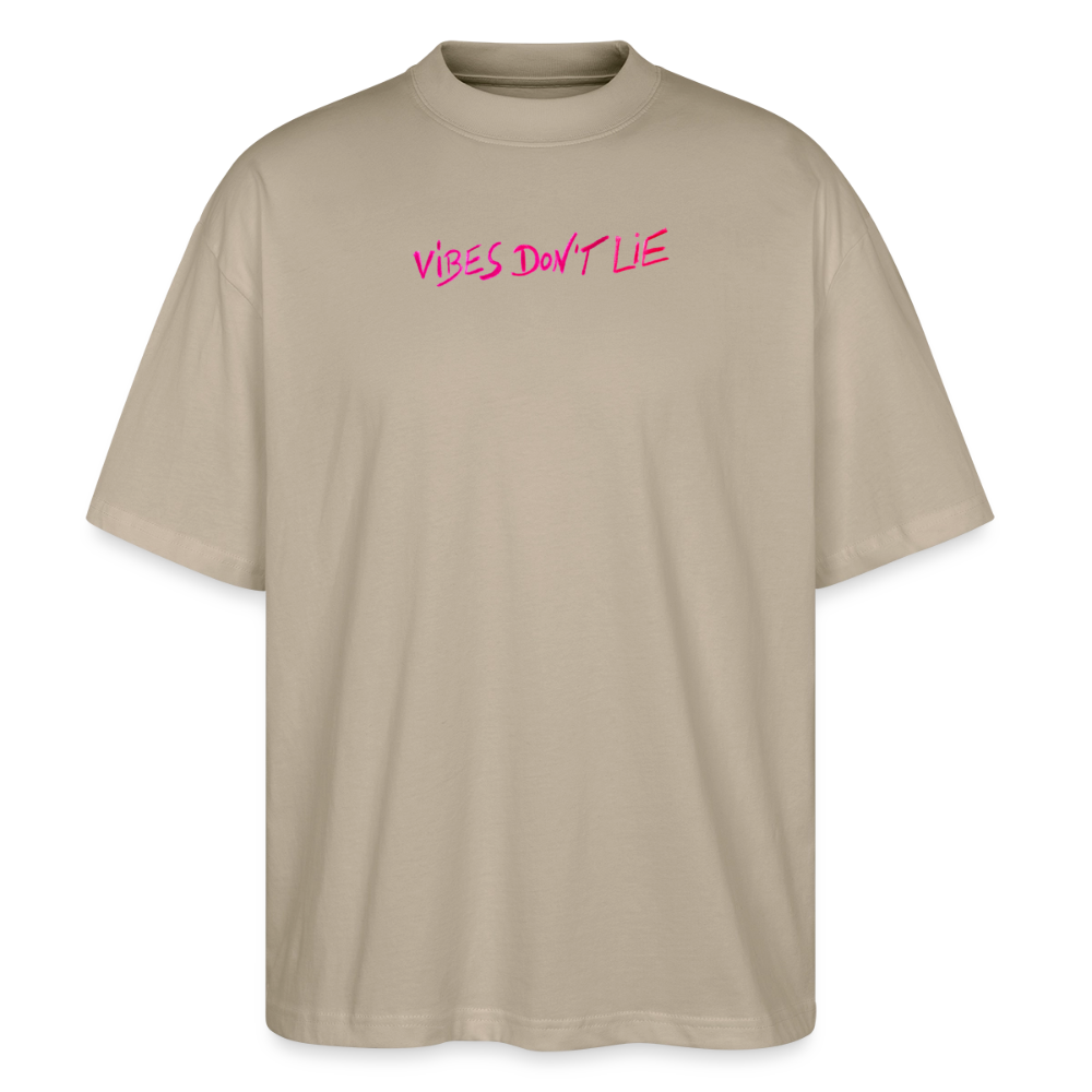 Oversized Unisex Bio T-Shirt Vibes don't lie - stone