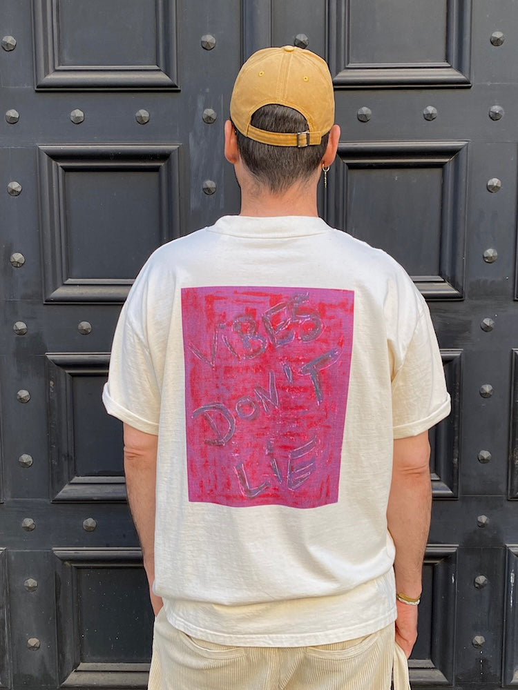 Oversized T-Shirt «Vibes don't lie» aus Bio-Baumwolle