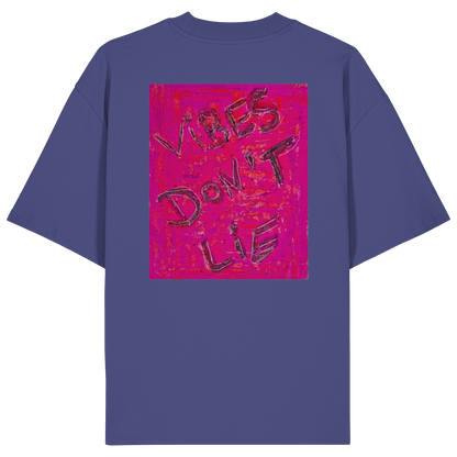 Oversized T-Shirt «Vibes don't lie» aus Bio-Baumwolle