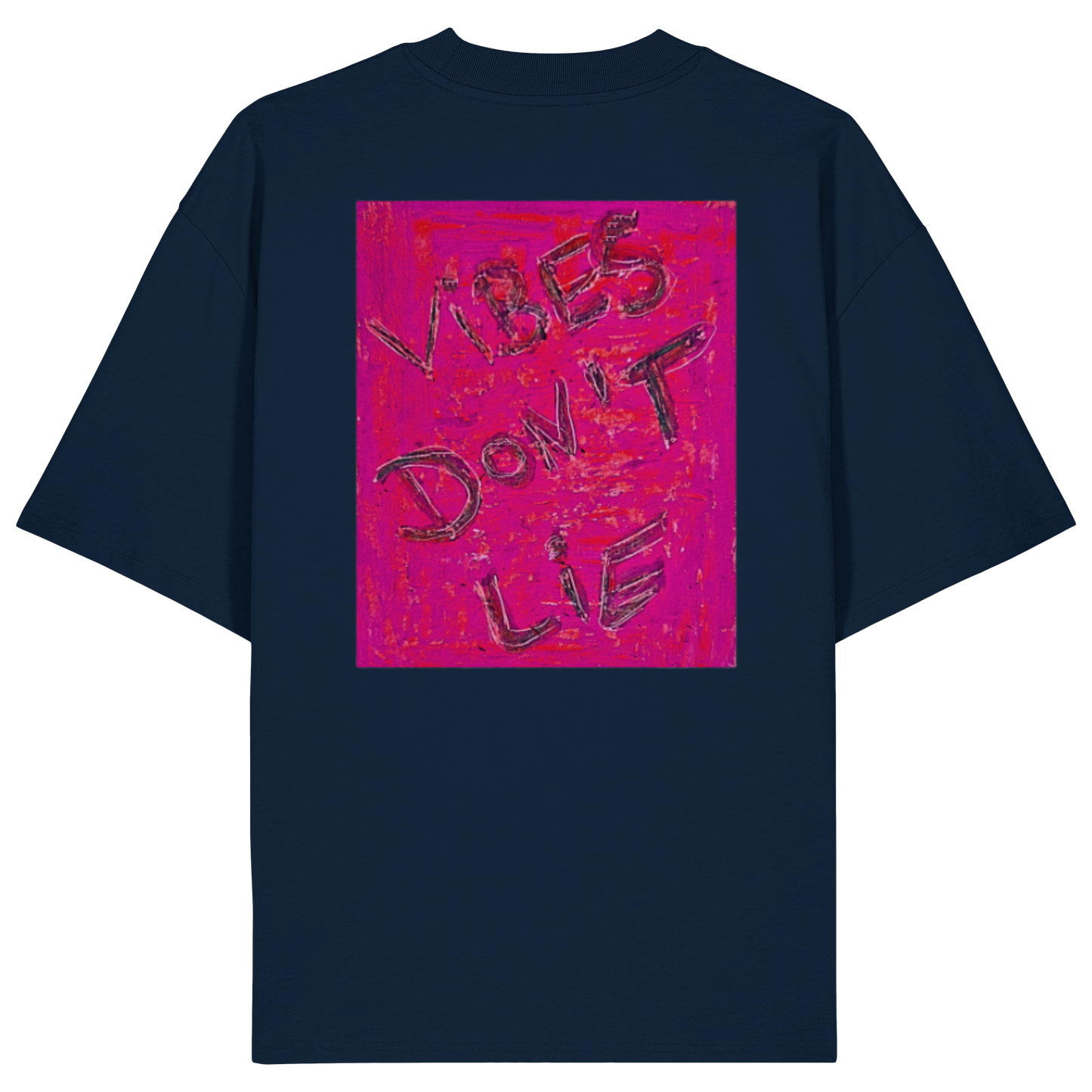 Oversized T-Shirt «Vibes don't lie» aus Bio-Baumwolle