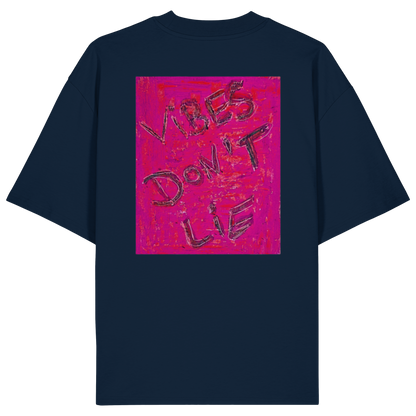 Oversized T-Shirt «Vibes don't lie» aus Bio-Baumwolle